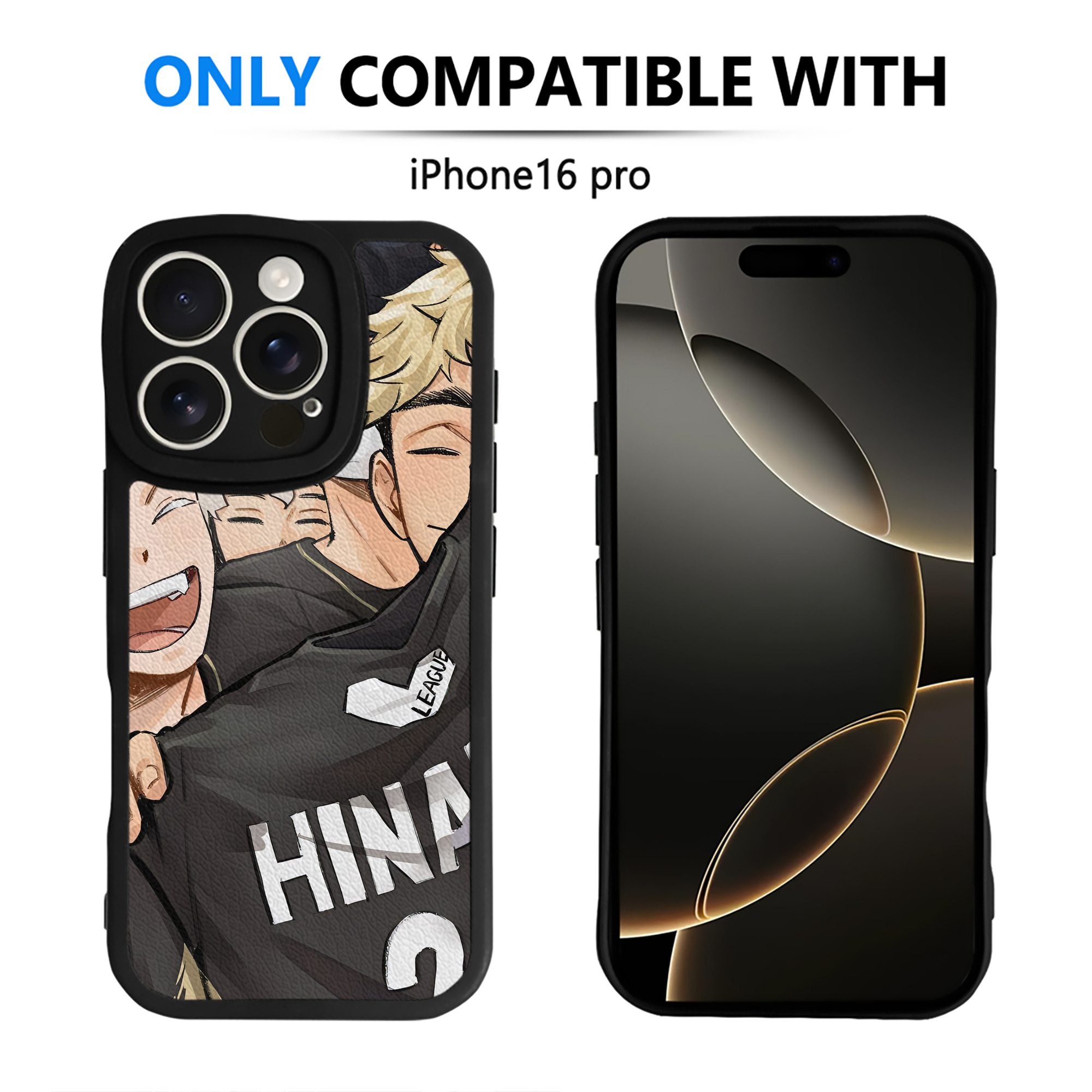 （画像用） ハイキュー!! Haikyu!! 【iPhone 16シリーズ対応】シリコンスマホケース（レザー調） 材質：シリコン
